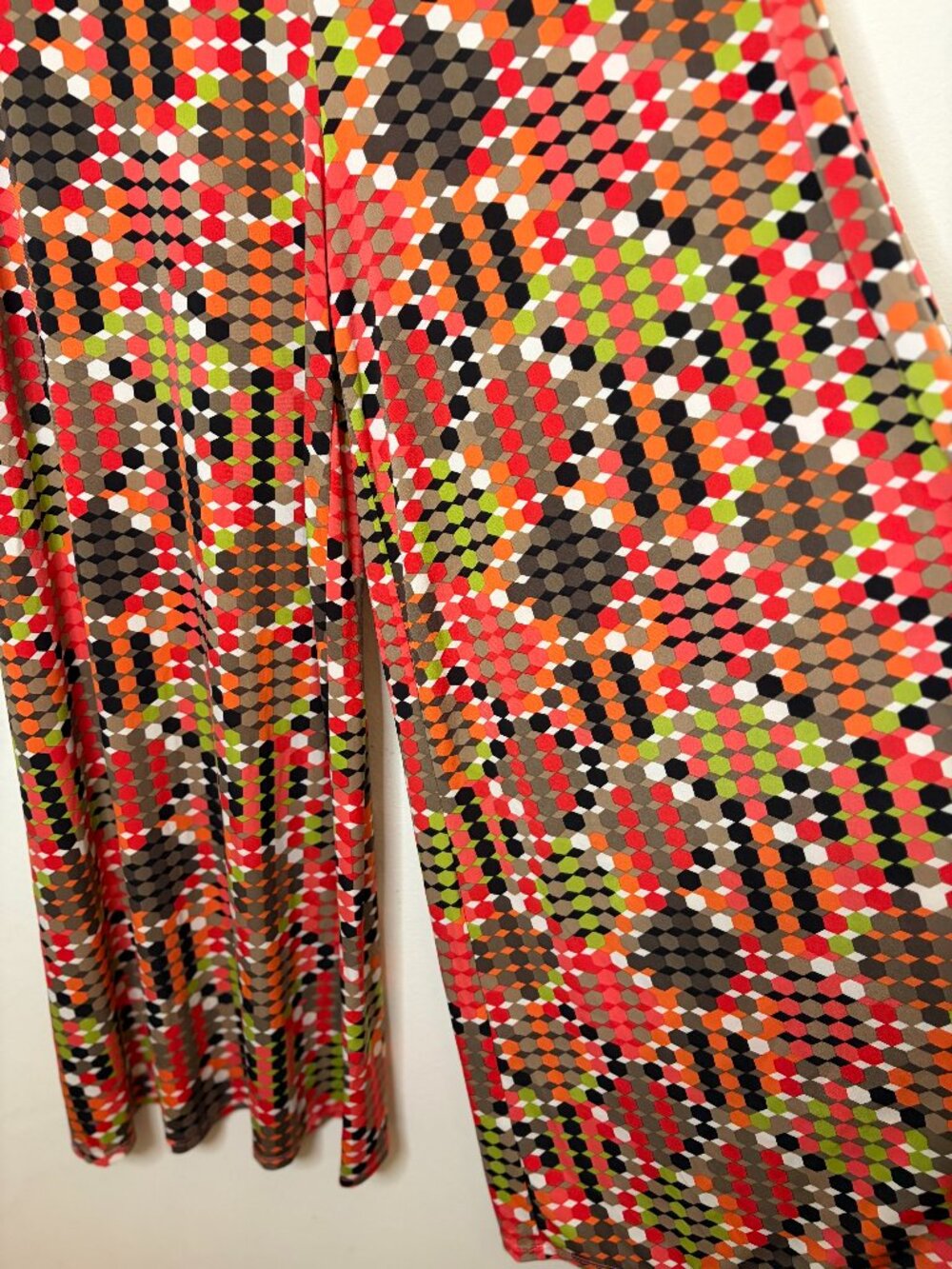 Coco Bianco Wide Leg Geometric Palazzo Pants Size M